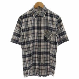 × コエ KOE シャツ 半袖 チェック柄 L ピンク 白 ホワイト 紺 ネイビー K8171A20000