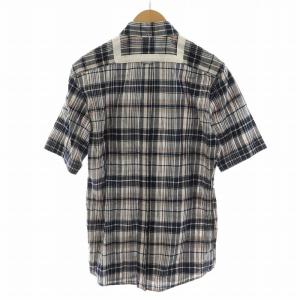 THOM BROWNE × コエ KOE シャツ 半袖 チェック柄 L ピンク 白 ホワイト 紺 ネイビー K8171A20000