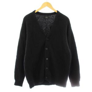 7ゲージ シャギー カーディガン 11-15-0483-048 ニット 長袖 Vネック ウール混 モヘヤ混