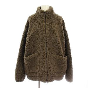 1905F06011 ボアジャケット ブルゾン ジップアップ 1 茶 ブラウン /KU MT