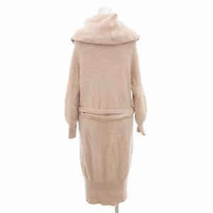 SNIDEL ワンピース ニット タートルネック 長袖 ひざ丈 F ベージュ /AE