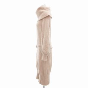 SNIDEL ワンピース ニット タートルネック 長袖 ひざ丈 F ベージュ /AE