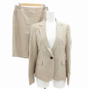 スーツ セットアップ 上下 テーラードジャケット タイトスカート シングル ひざ丈 センターベント 36