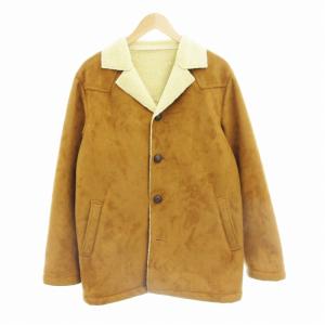 フェイクムートン ジャケット ボア 40 茶 ブラウン /IY