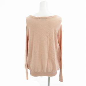 23区 美品 ニット セーター クルーネック カシミヤ混 ドルマンスリーブ 大きいサイズ 46 XXL ピンク