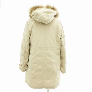 anySiS 美品 ダウンコート ジャケット フード リバーシブル 2WAY ミドル ハーフ丈 3 ベージュ /AE