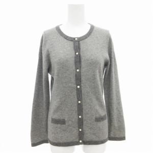 カーディガン ニット カシミヤ 長袖 38 グレー /UD