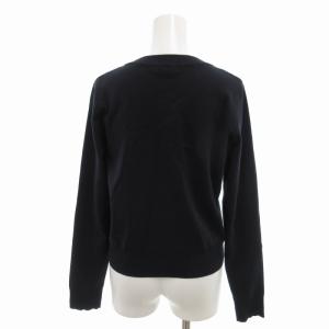 Loungedress GALLARDAGALANTE パールコンパクトカーディガン ニット コットン 長袖 F 紺 ネイビー LDZ1041105A0008