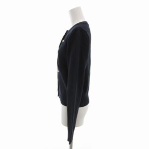 Loungedress GALLARDAGALANTE パールコンパクトカーディガン ニット コットン 長袖 F 紺 ネイビー LDZ1041105A0008