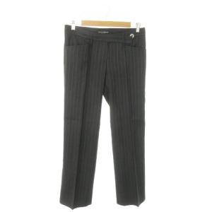 スラックスパンツ ストレート ストライプ ウール 42 M グレー /AO17 GY19