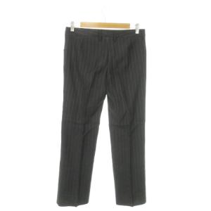 DOLCE&GABBANA スラックスパンツ ストレート ストライプ ウール 42 M グレー /AO17 GY19