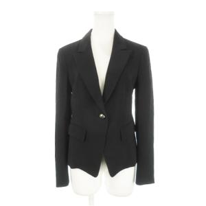 テーラードジャケット シングル 総裏地 ストレッチ 38 M 黒 ブラック /AH15 GY19