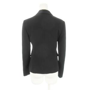 EMPORIO ARMANI テーラードジャケット シングル 総裏地 ストレッチ 38 M 黒 ブラック /AH15 GY19