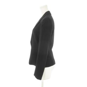 EMPORIO ARMANI テーラードジャケット シングル 総裏地 ストレッチ 38 M 黒 ブラック /AH15 GY19