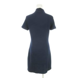 LACOSTE ワンピース ポロシャツ ポロワンピ 半袖 ミニ ロゴワッペン 鹿の子 コットン 小さいサイズ 34 XS