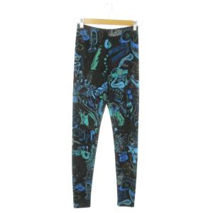 レギパン レギンス ストレッチとろみ感 総柄 9 黒 ブラック /AO18 GY19