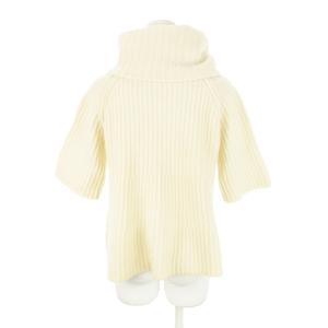 theory luxe ニット セーター オフタートル 五分袖 ウール カシミヤ混 38 M ベージュ /AH14 GY19