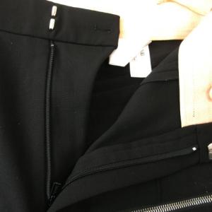 Chloe フレアパンツ ベルパンツ ワイド ストレッチ ジップデザイン センターシーム 38 M 黒 ブラック /AO17