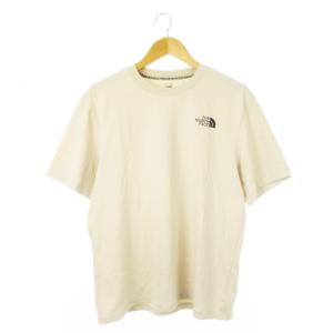 THE NORTH FACE Tシャツ クルーネック 丸首 半袖 プリント ロゴ ゾウ アニマル LOOSE FIT L ベージュ /CK7