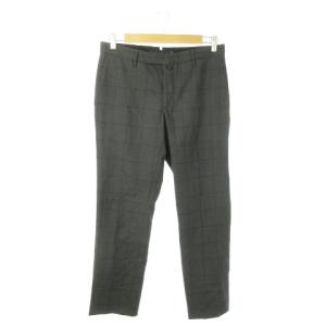 スラックスパンツ テーパード アンクル チェック 46 S グレー /AO19 GY19