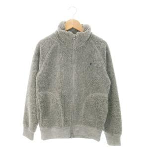 ボアジャケット スタンドカラー ジップアップ ロゴ 刺繍 12 L グレー /MN1 GY19