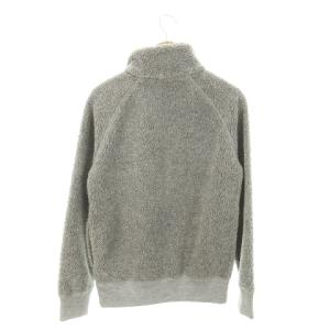 Gymphlex ボアジャケット スタンドカラー ジップアップ ロゴ 刺繍 12 L グレー /MN1 GY19