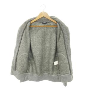 Gymphlex ボアジャケット スタンドカラー ジップアップ ロゴ 刺繍 12 L グレー /MN1 GY19