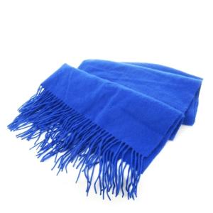 COLLECTION ストール マフラー 大判 フリンジ 青 ブルー /CK3 GY19