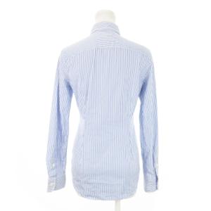 POLO RALPH LAUREN 長袖シャツ レギュラー ロゴ刺繍 コットン ストライプ 2 M 青 ブルー /AH17 GY19