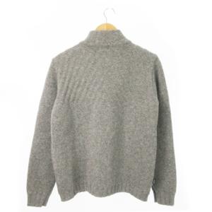 Paul Smith BLACK ニットブルゾン ジップアップ ウール ワンポイント ロゴ グレー /AO12 GY19