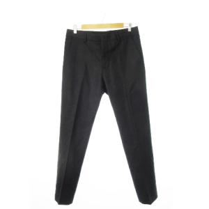トラウザー スラックス テーパード ウール センタープレス ノータック 40 L 墨黒 ブラック /CK7