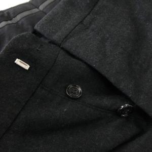 AMI Alexandre Mattiussi トラウザー スラックス テーパード ウール センタープレス ノータック 40 L 墨黒 ブラック /CK7