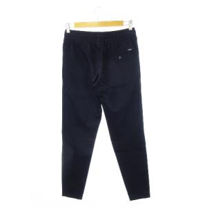 EMPORIO ARMANI ジョガーパンツ テーパード イージー ドロスト ストレッチ ロゴ プレート S 紺 ネイビー /CK14
