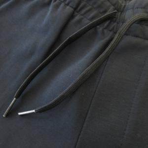 EMPORIO ARMANI ジョガーパンツ テーパード イージー ドロスト ストレッチ ロゴ プレート S 紺 ネイビー /CK14