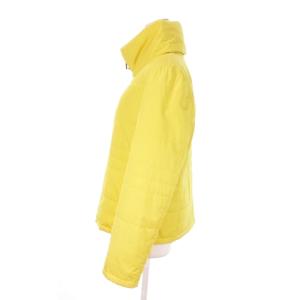 BURBERRY LONDON 中綿ジャケット スタンドカラー ジップアップ フード収納 裏地ノバチェック 38 M 黄 イエロー /MN8