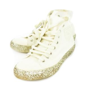 スニーカー ハイカット キャンバス 帆布 レースアップ ロゴ グリッター ラメ 大きいサイズ 39 26.0cm