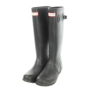 レインブーツ 長靴 ベルト ロゴ 5 24cm 黒 ブラック /MN4 GY19