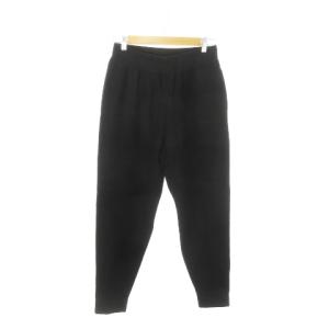 テーパードパンツ ジョガー ニット ウール 厚手 S 黒 ブラック /AH20 GY19
