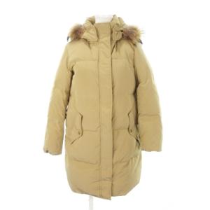 ダウンジャケット ロング ジップアップ フード付き ファー付 チャイニーズラクーンファー 小さいサイズ