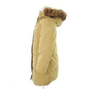Spick&Span ダウンジャケット ロング ジップアップ フード付き ファー付 チャイニーズラクーンファー 小さいサイズ