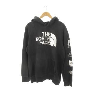 パーカー プルオーバー 長袖  裏起毛ロゴ プリント アウトドア L 黒 ブラック /MN21 GY19