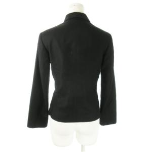 JIL SANDER テーラードジャケット ダブル 総裏地 カシミヤ混 小さいサイズ 32 XS 黒 ブラック /AO15 GY19