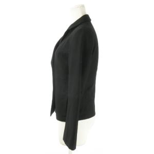 JIL SANDER テーラードジャケット ダブル 総裏地 カシミヤ混 小さいサイズ 32 XS 黒 ブラック /AO15 GY19