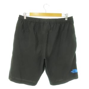 THE NORTH FACE ショートパンツ ストレッチ ロゴ メッシュポケット 薄手 アウトドア L 黒 ブラック /AO9 GY19