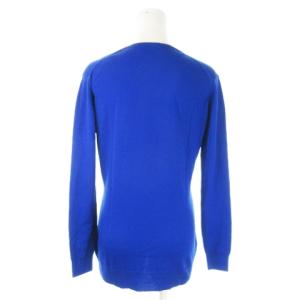 JOHN SMEDLEY ニット セーター Vネック 長袖 ウール 無地 M 青 ブルー /AO8 GY19