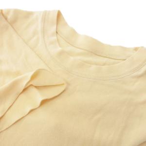 lucien pellat finet Tシャツ カットソー ラウンドネック 半袖 マリファナ カンナビス プリント M ペールオレンジ /MN19