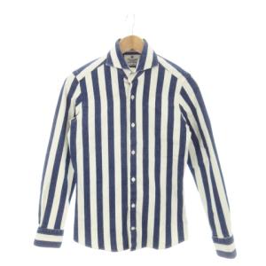 PORTOFINO WASHING DIVISION 長袖シャツ ワイドカラー ストライプ コットン Vinci