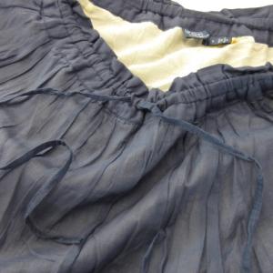 Polo by Ralph Lauren ギャザースカート ロング マキシ コットン ウエストゴム ステッチ 刺繍 ビーズ 6 M 青 ブルー /MN20