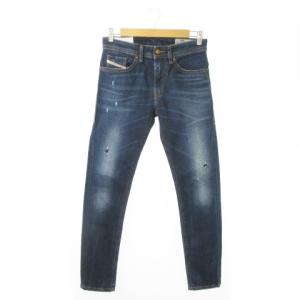 THOMMER デニムパンツ ジーンズ スキニー ストレッチ ウォッシュ加工 ダメージ加工 28 紺 ネイビー