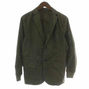 EMPORIO ARMANI スリーブポケット ミリタリーディティール ノッチドラペル 2B ポリテーラードジャケットジャケット ベスト